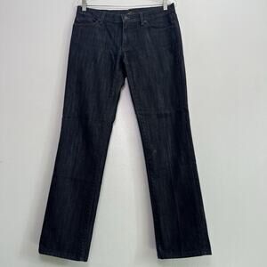 7 For All Mankind Womens Straight Leg Jeans Denim Dark Wash Sz 32 Classy Formal